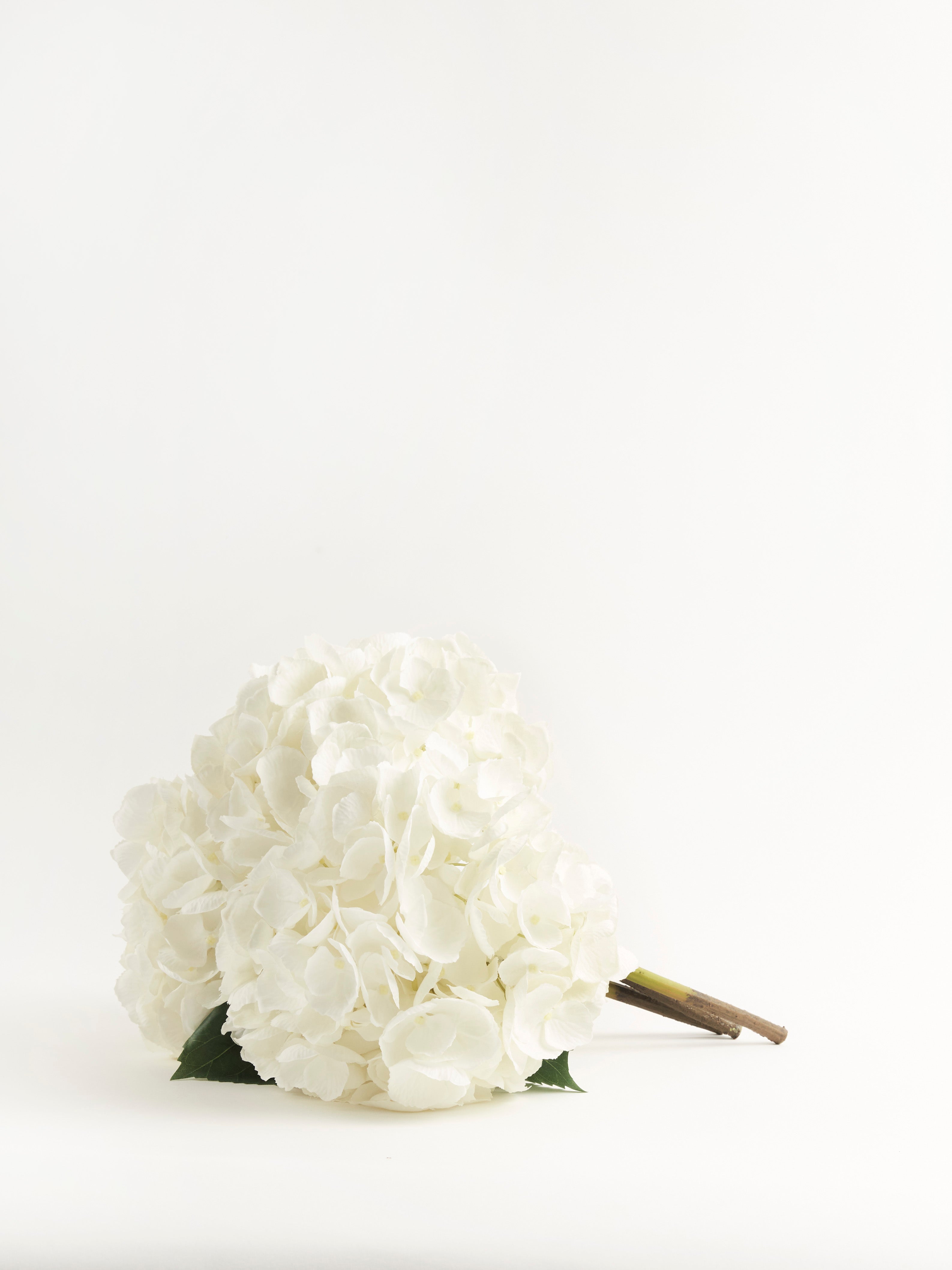 Faux White Hydrangeas