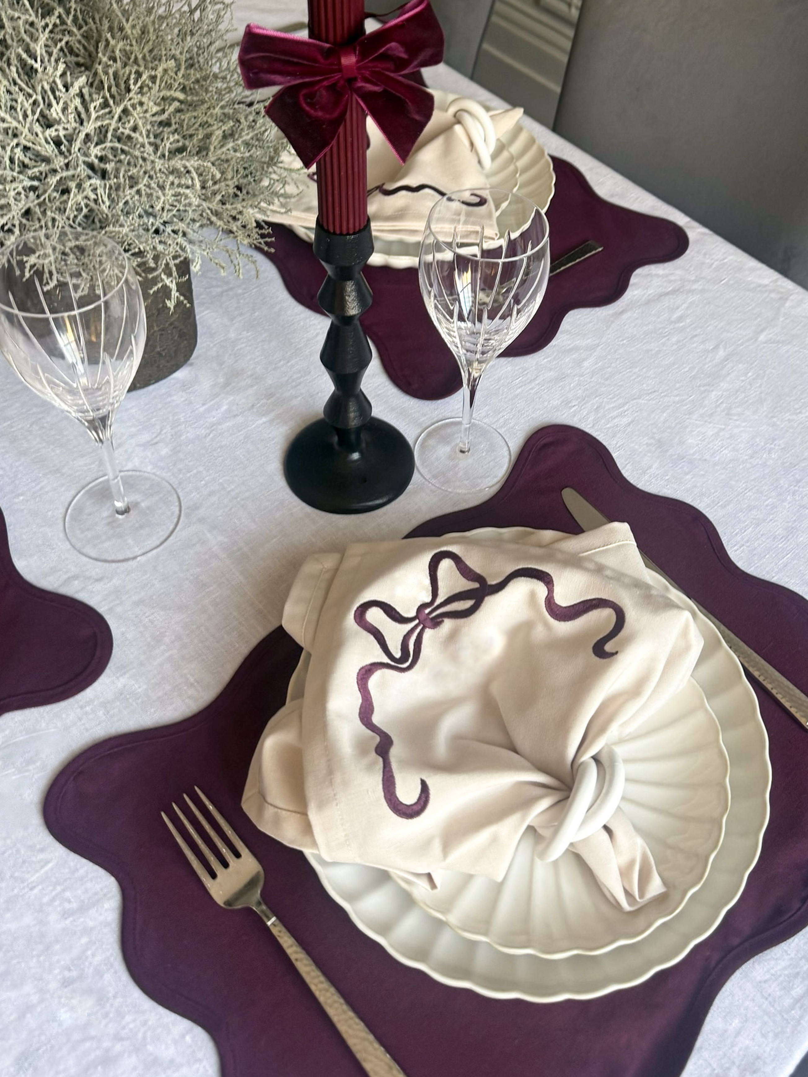 Margot Burgundy Placemat (Set of 4)