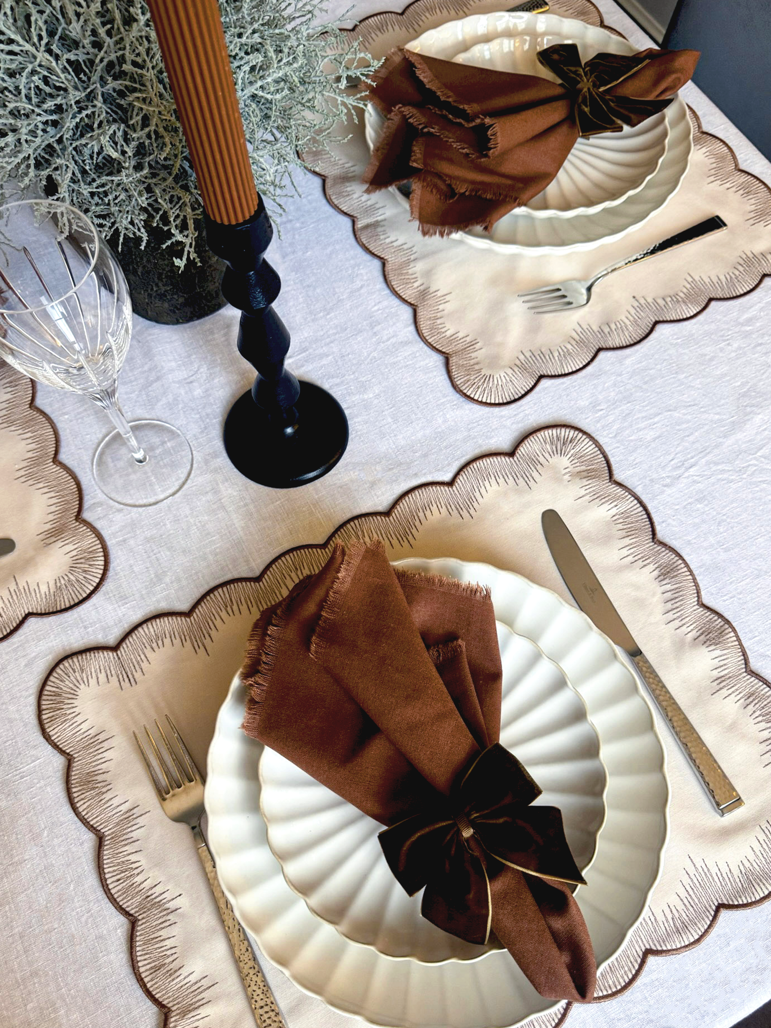 Arlo Fringed Napkin Burnt Caramel (Set of 4)