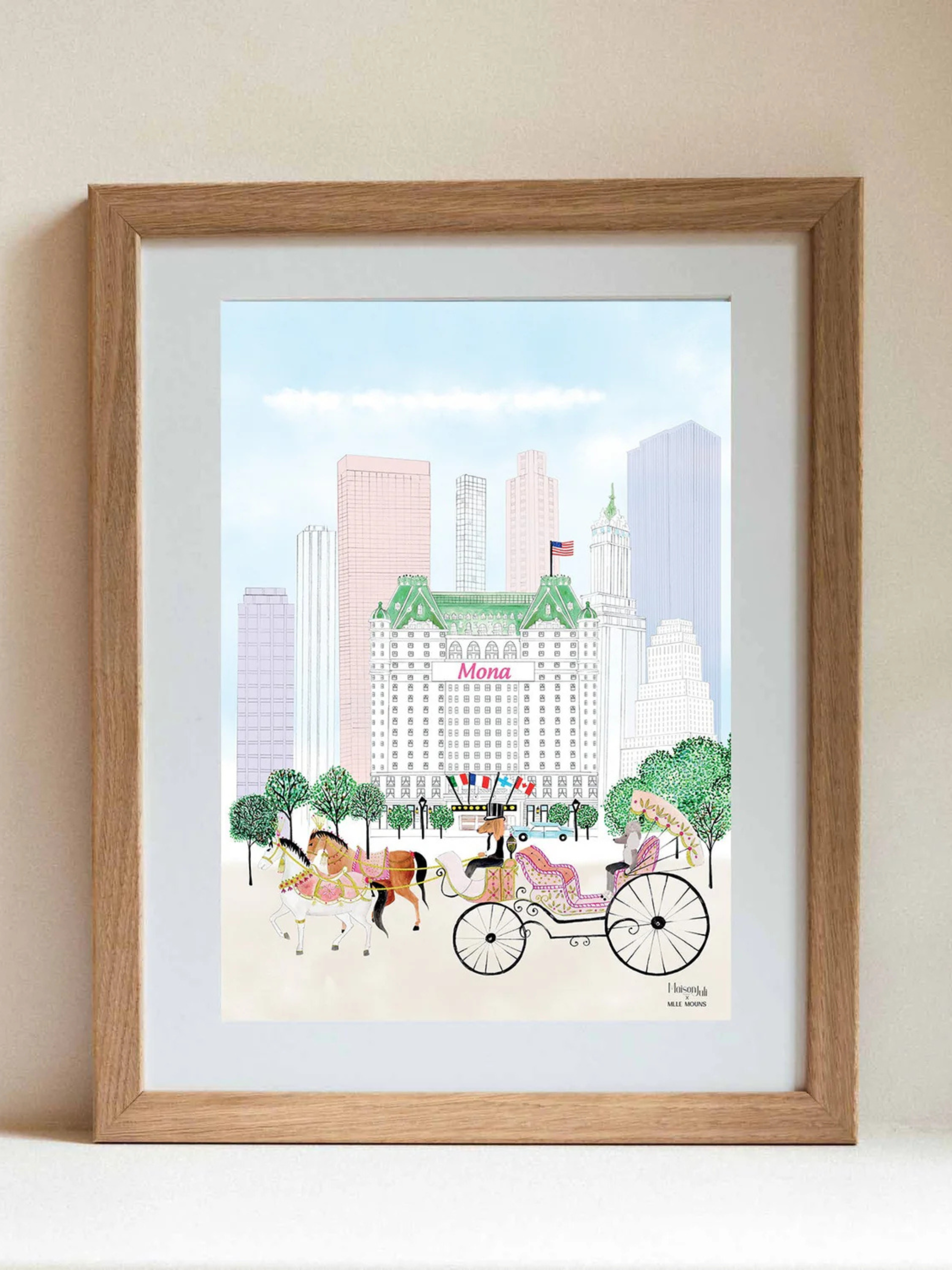 The carriage of Central Park (Pink)