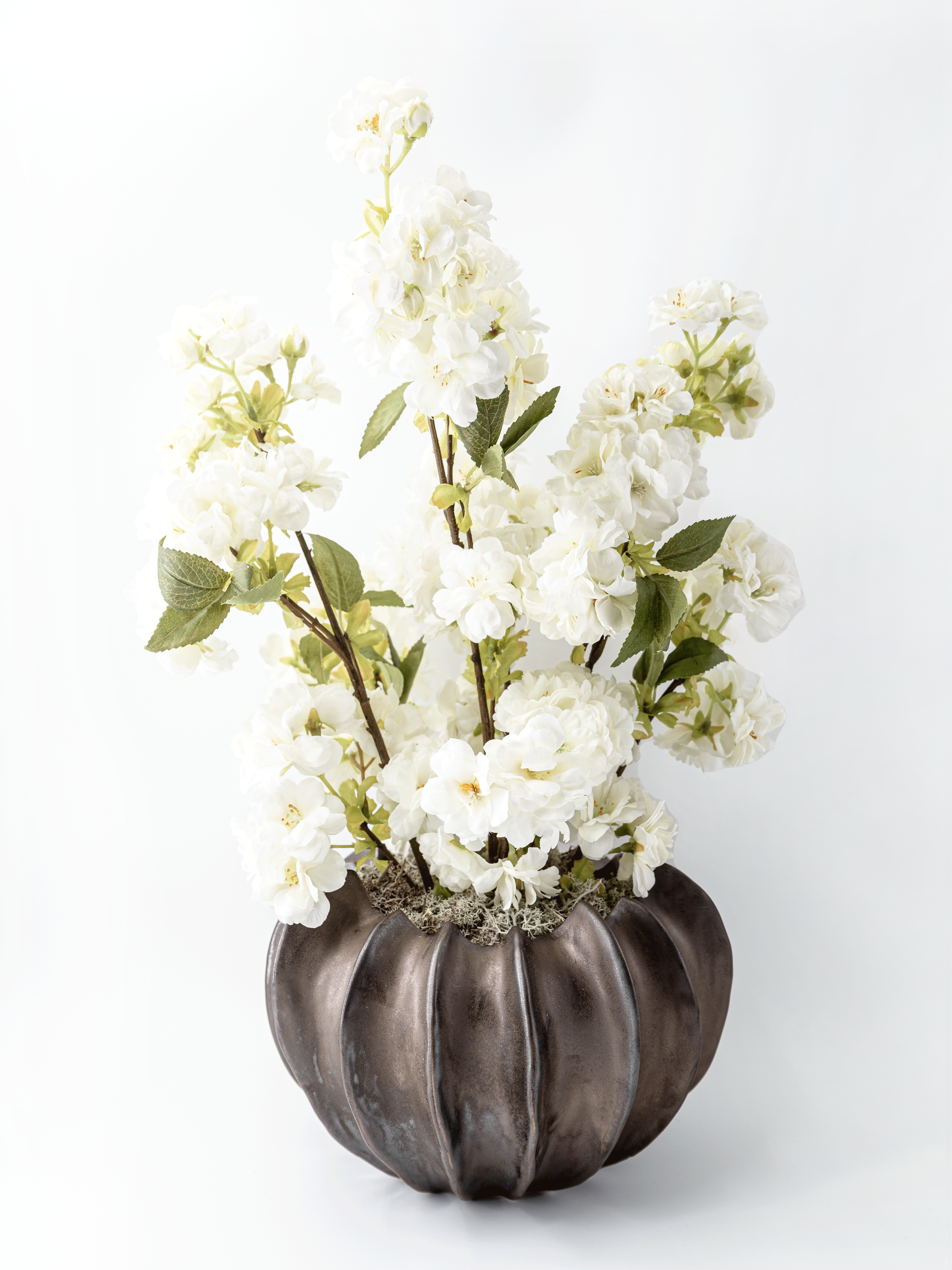 Seraphine Vase with White Blossom