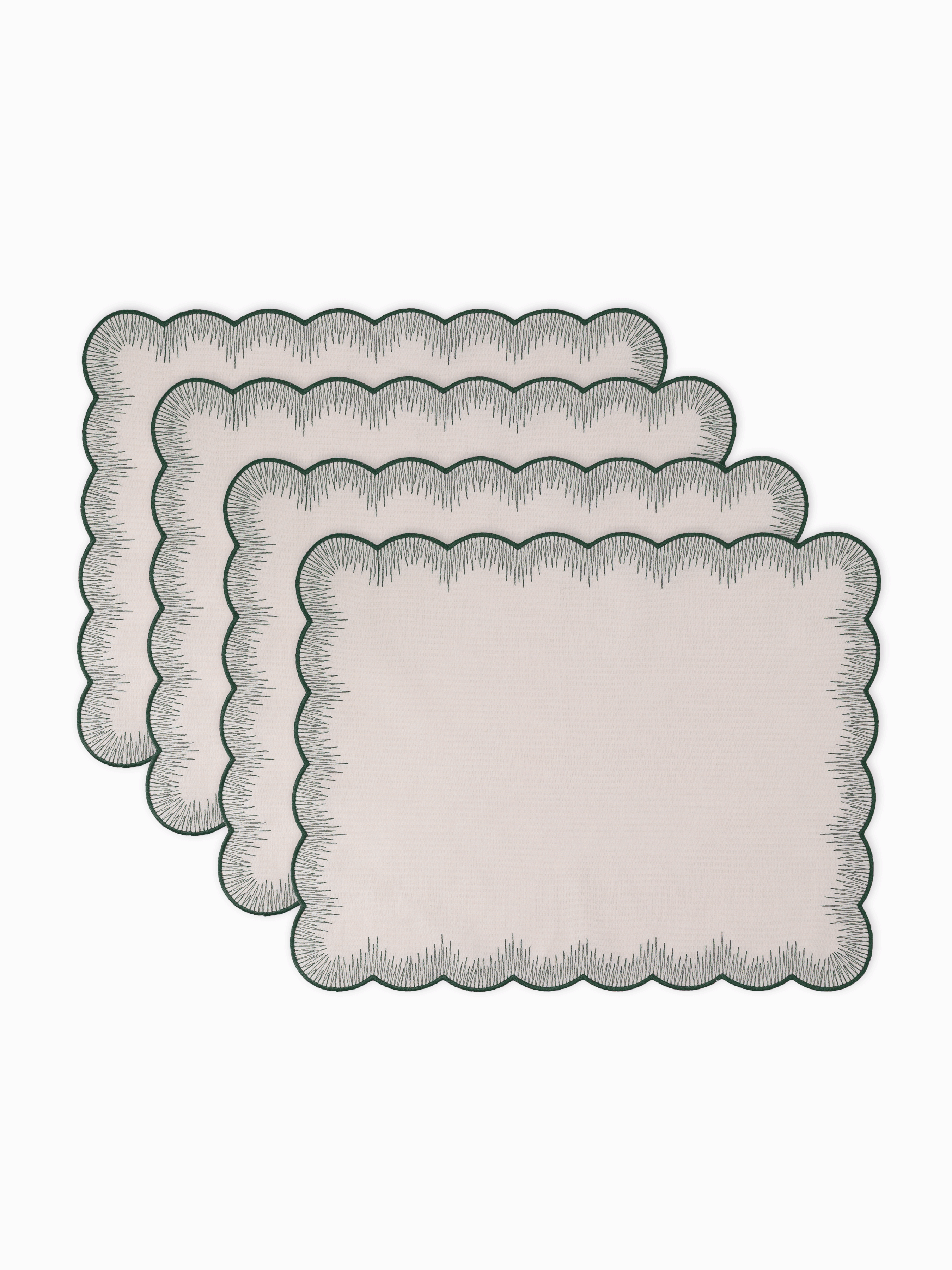 Willow Placemat Forest Green (Set of 4)