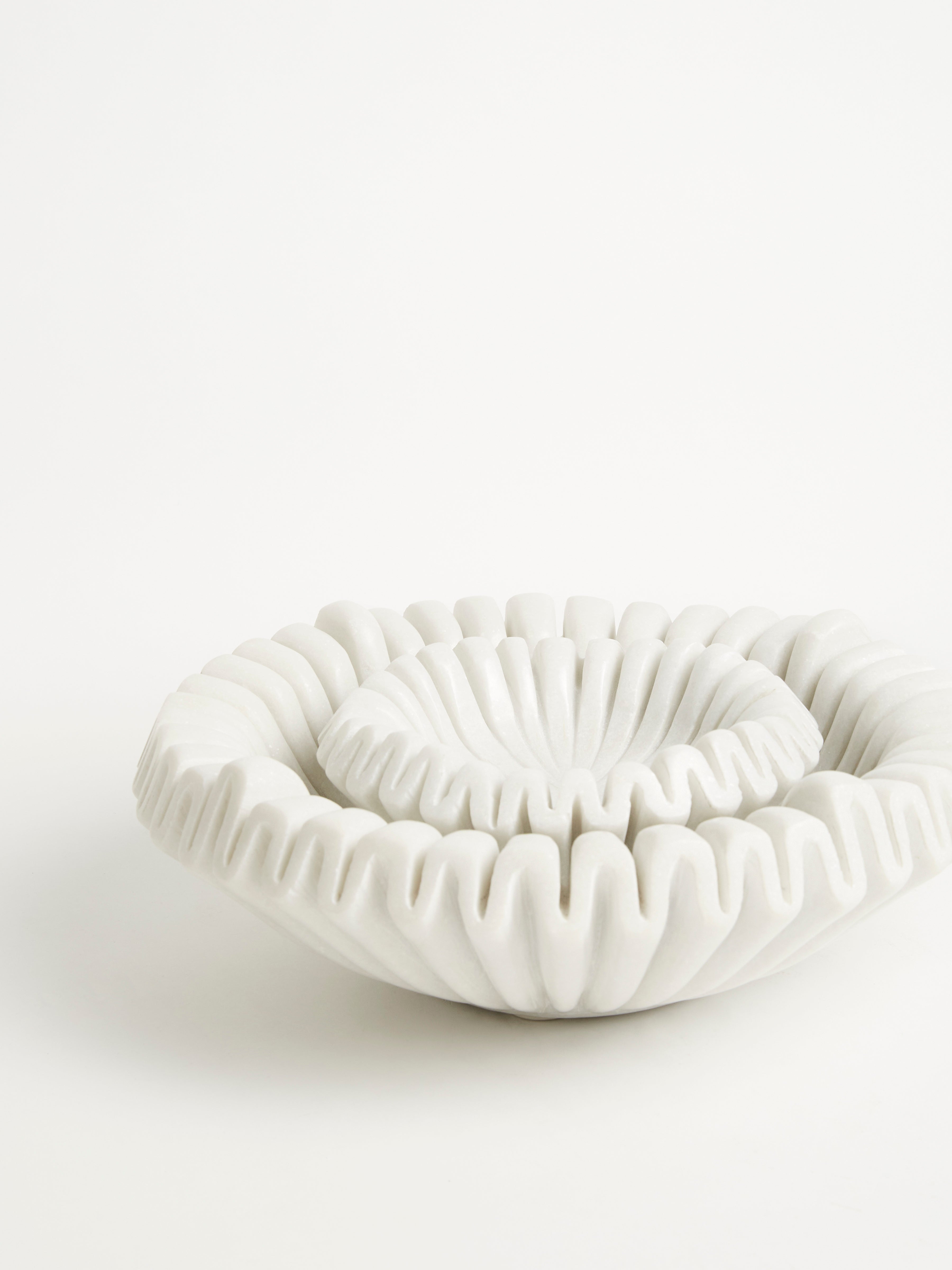 Scalloped Marble Bowl
