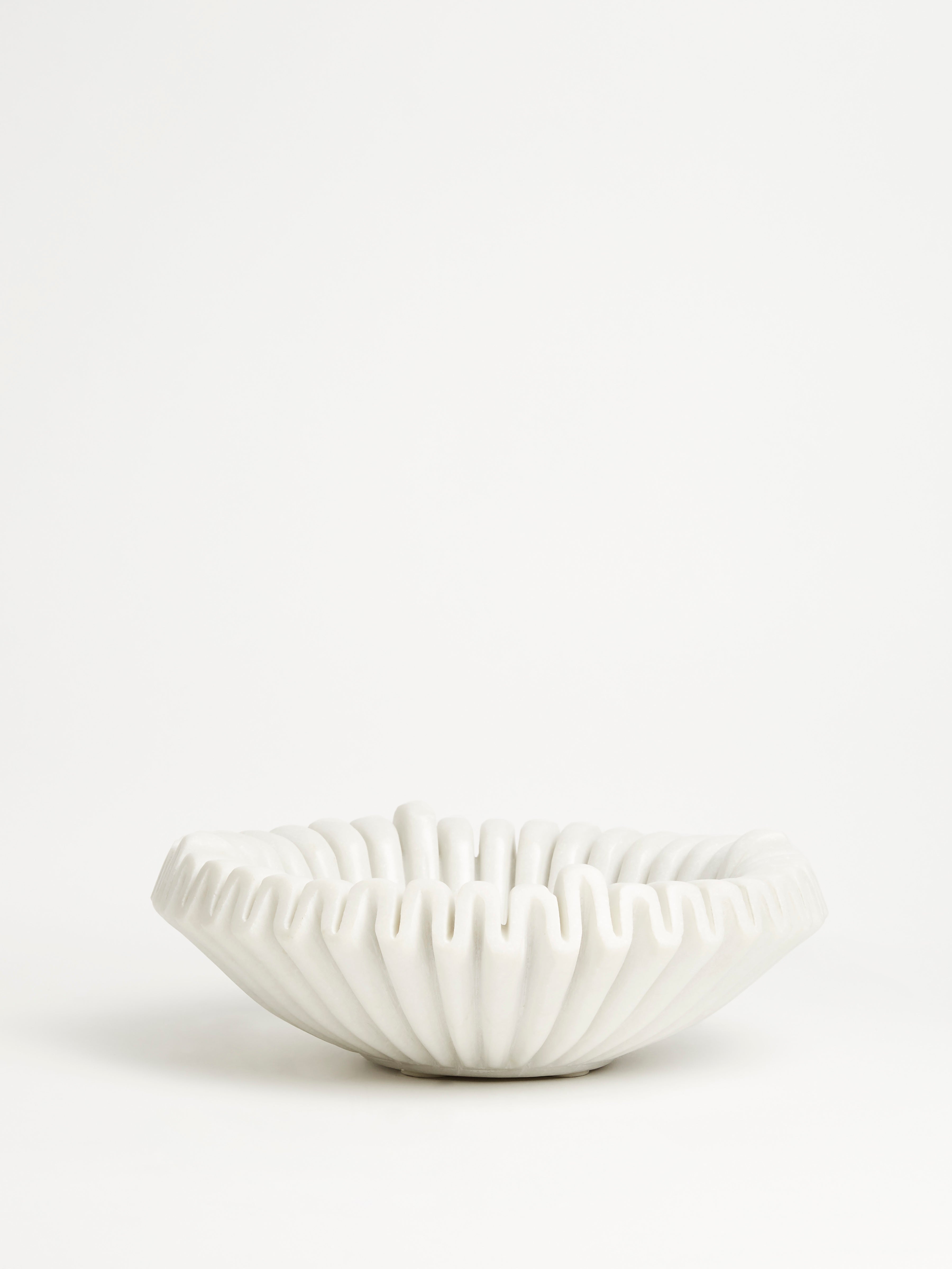 Scalloped Marble Bowl