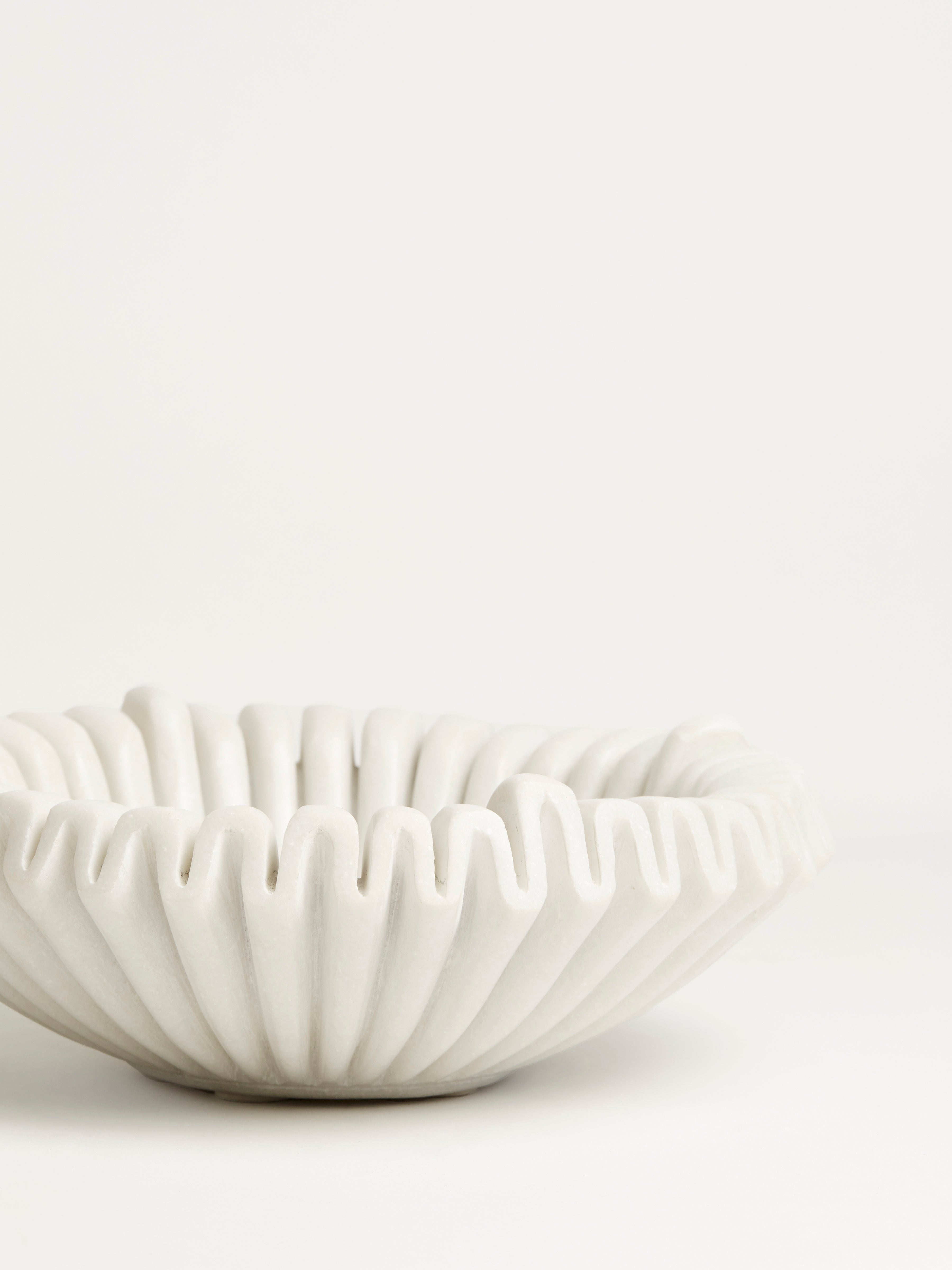 Scalloped Marble Bowl