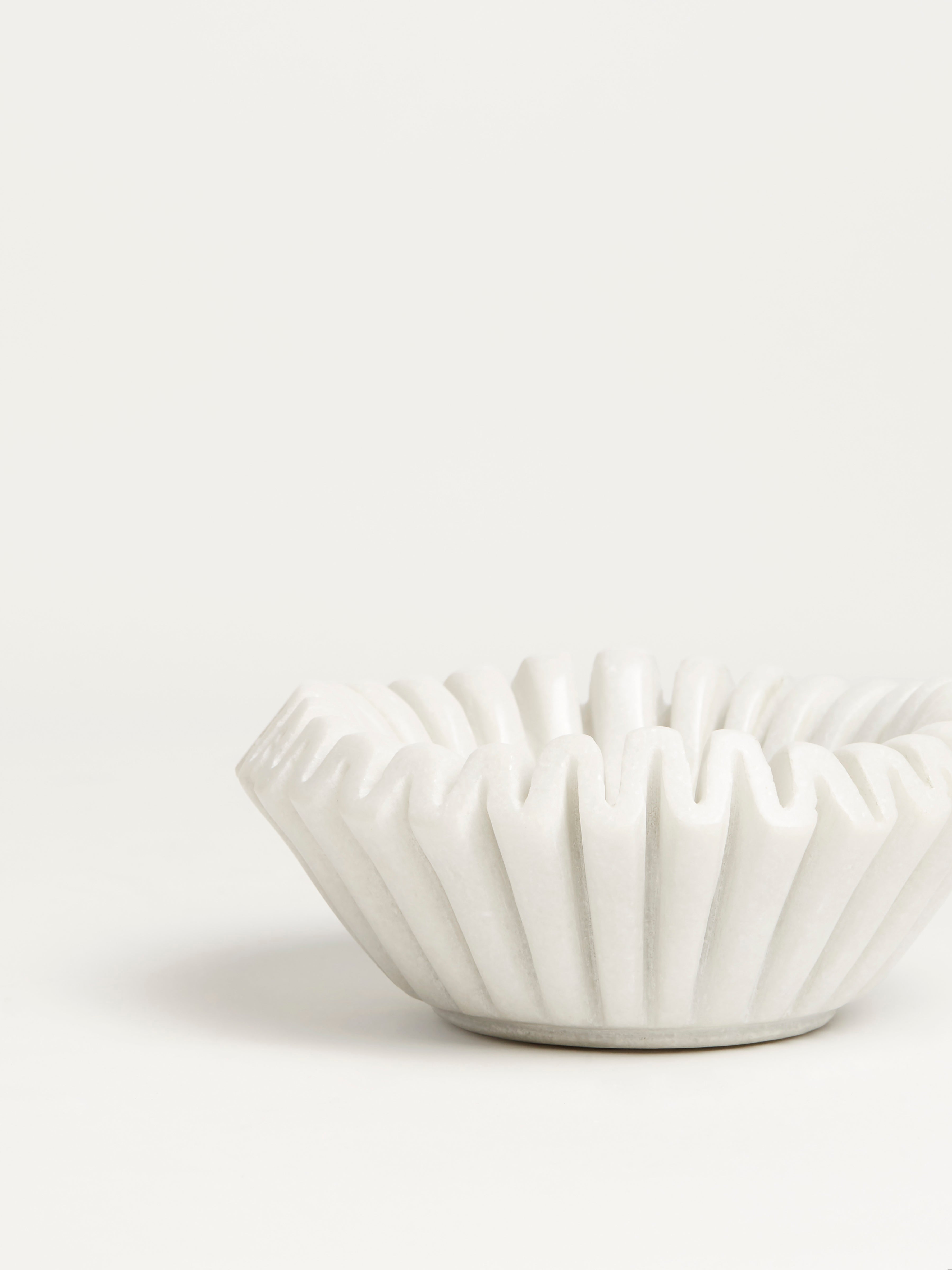 Scalloped Marble Bowl