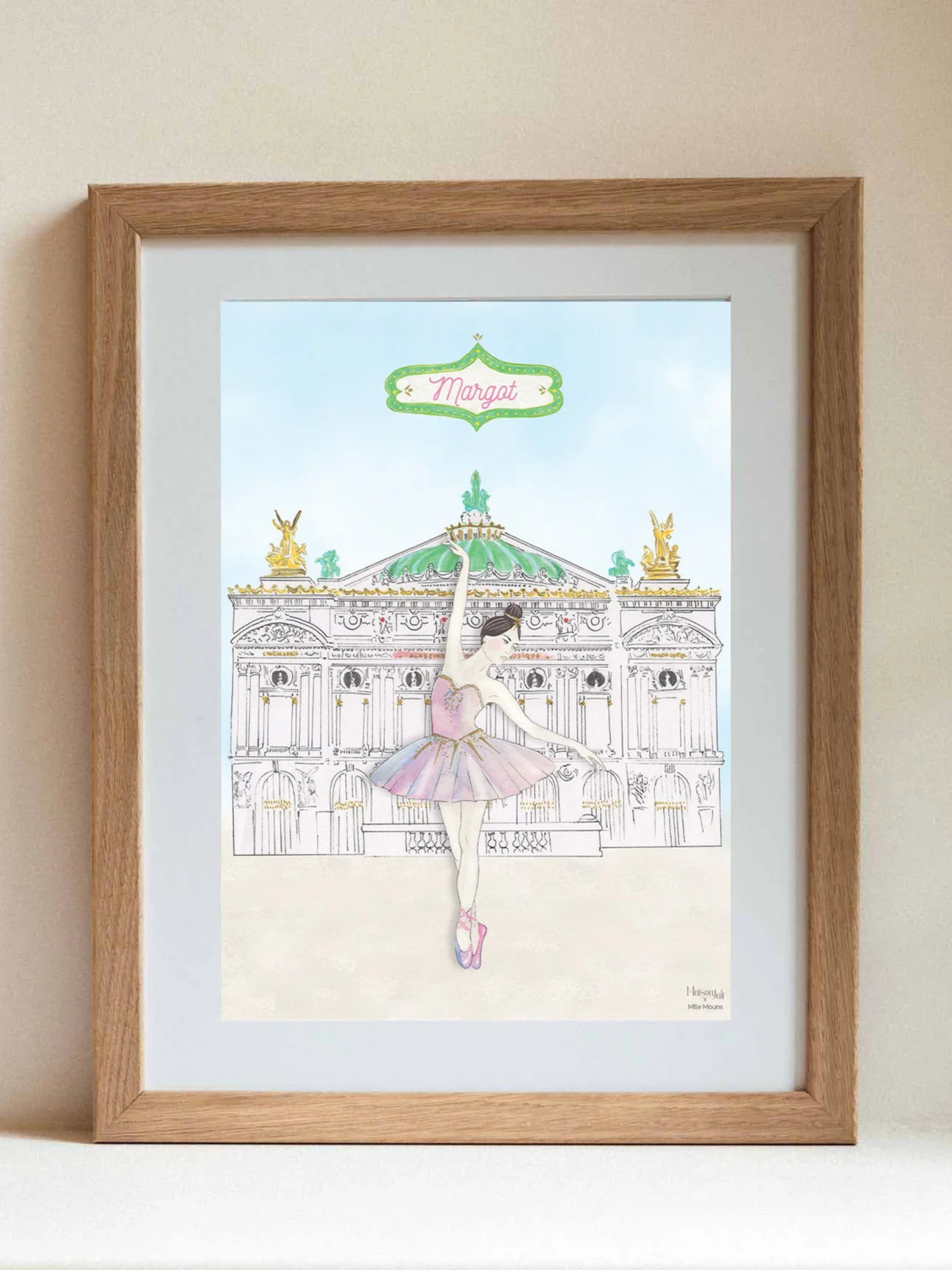 Personalised Ballerina of The Opera Illustration