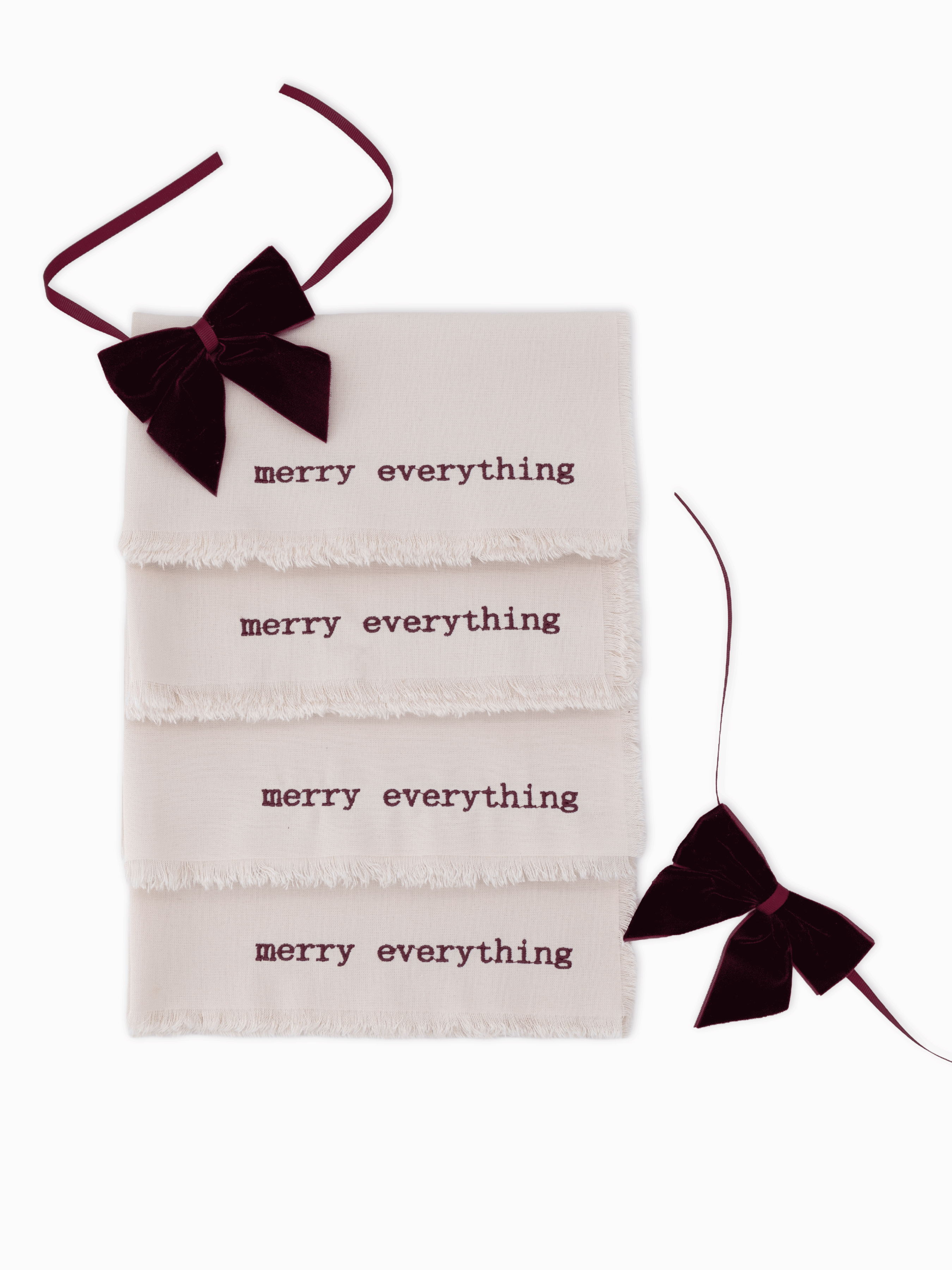 Arlo Fringed Merry Everything Napkin (Set of 4)
