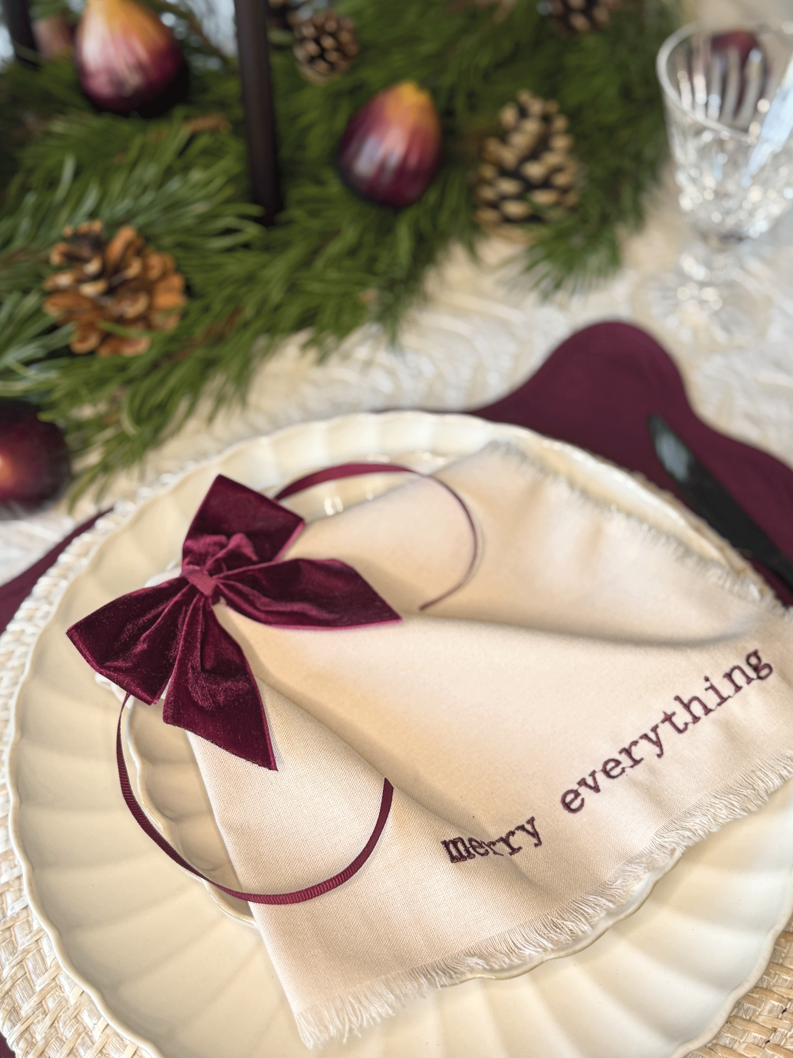 Arlo Fringed Merry Everything Napkin (Set of 4)