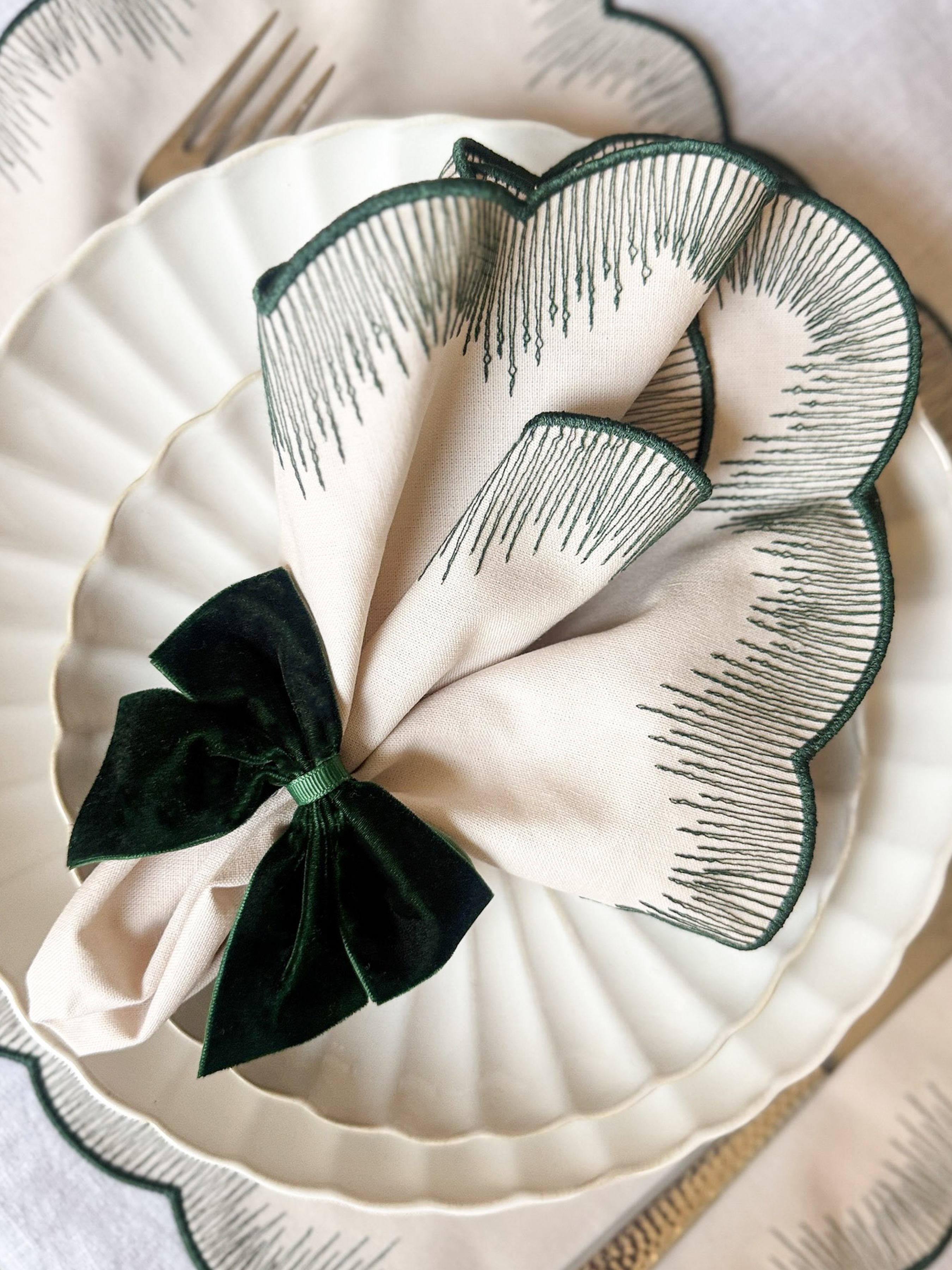 Willow Napkin Forest Green (Set of 4)