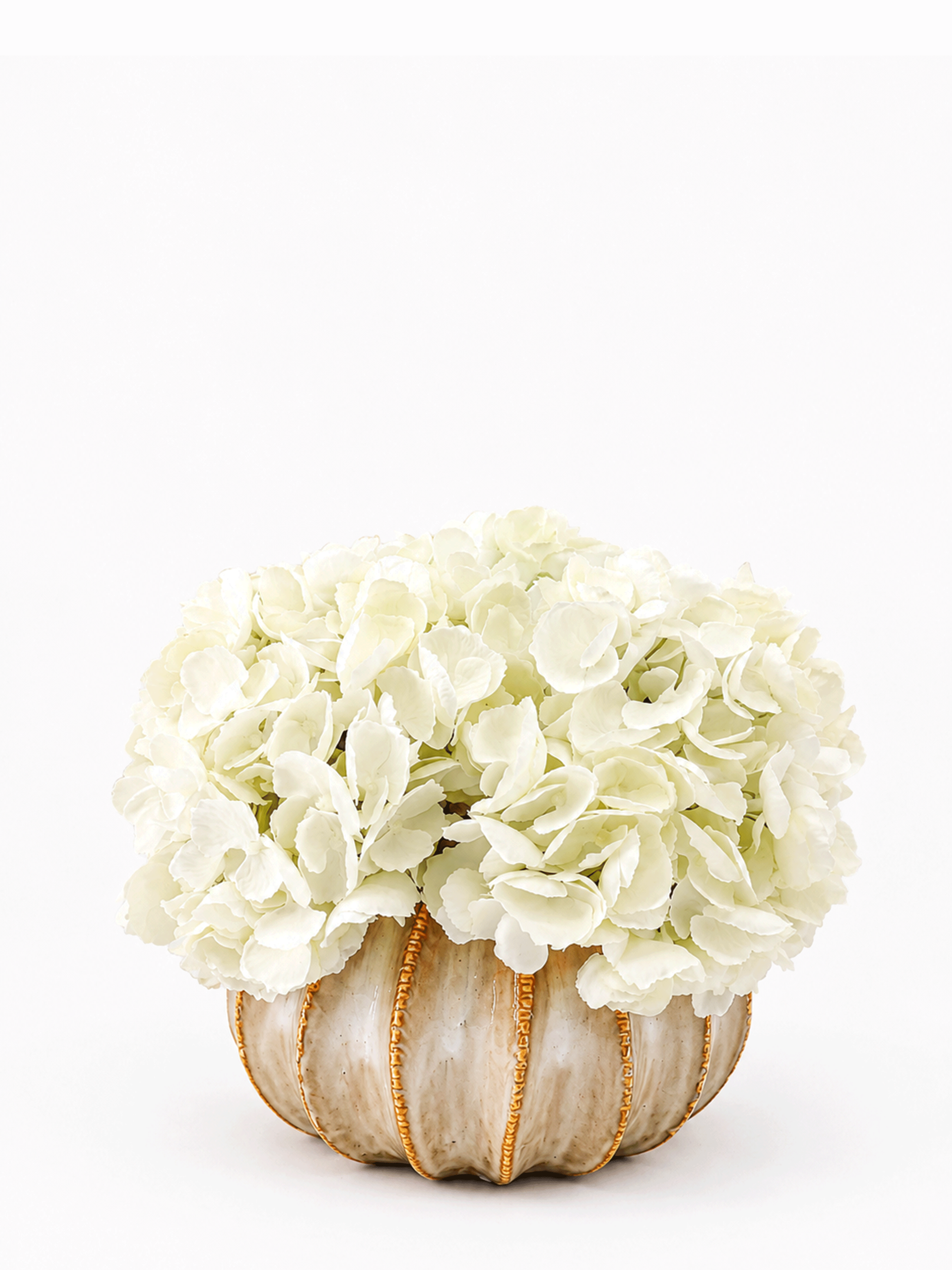 Faux Hydrangea Arrangement In Large Vydia Vase