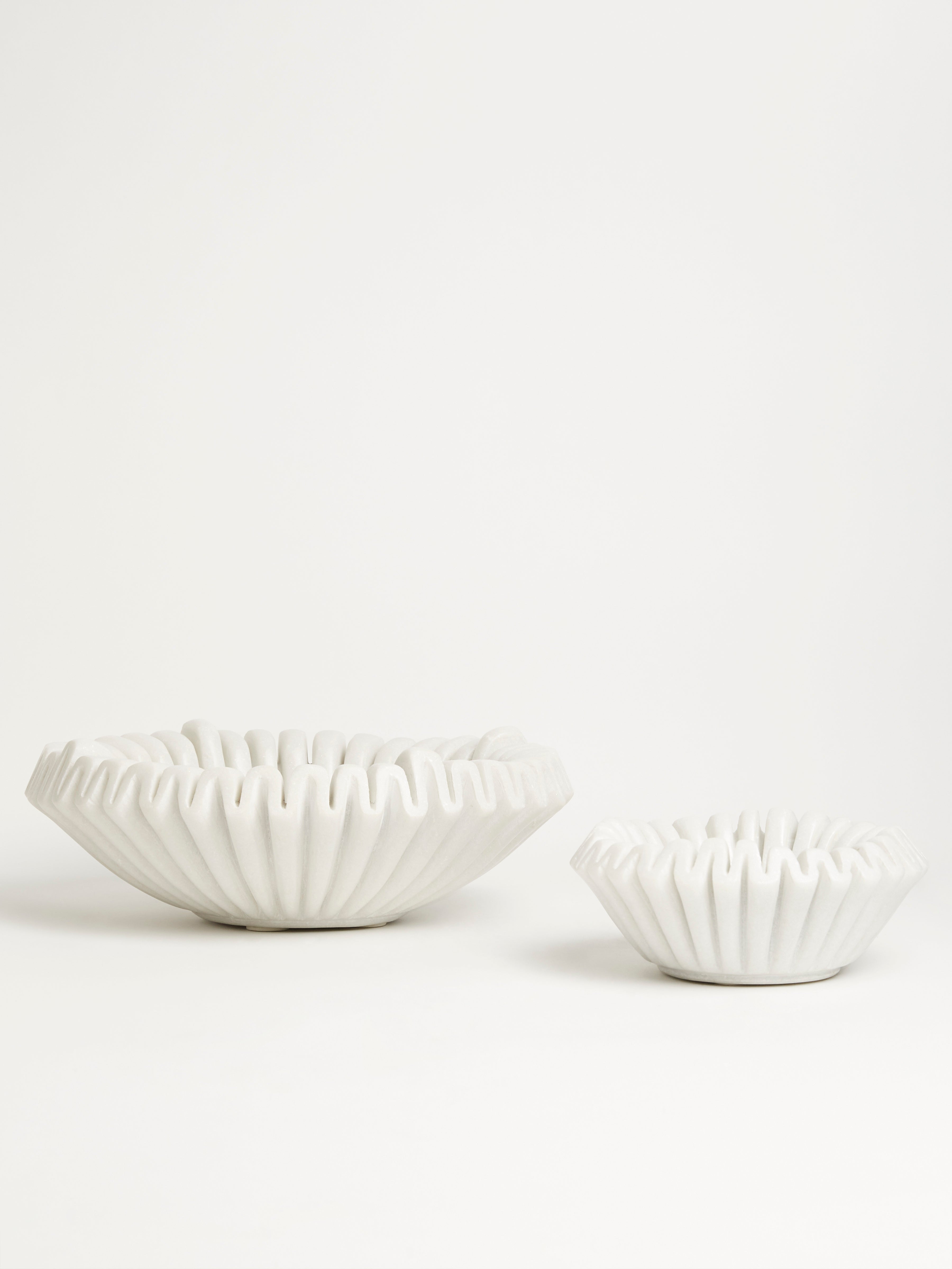 Scalloped Marble Bowl